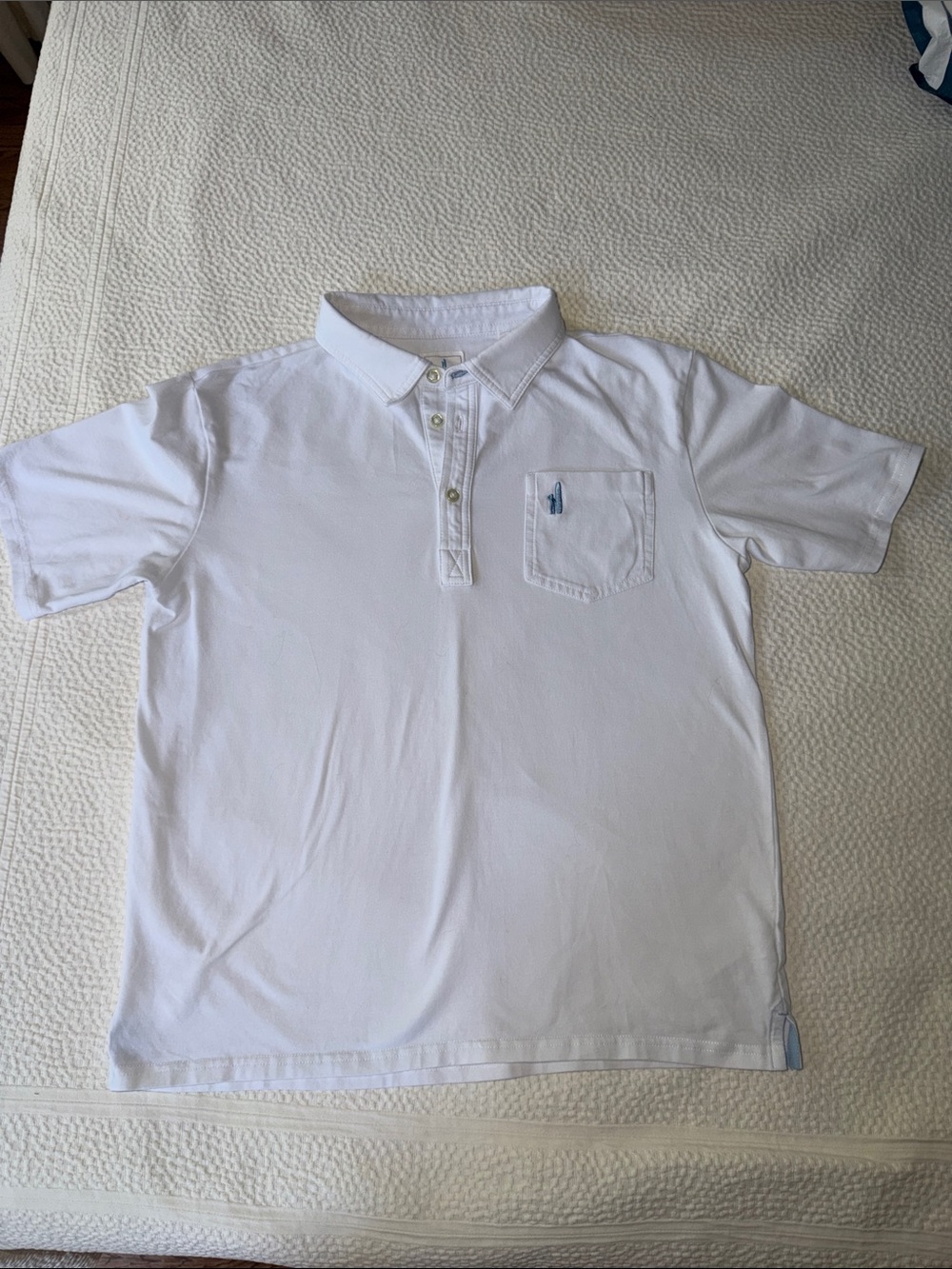 Boys White Johnnie O Jr. polo size 14